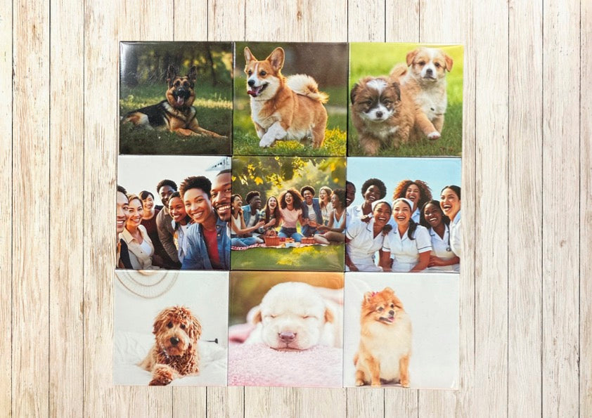 2"x 2" Custom Magnets Packs of 9